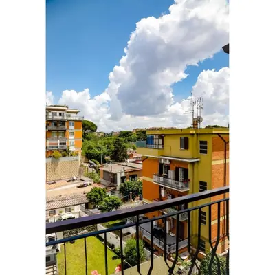 a view of a city from a balcony at Pisana 247 St Peter in Rome