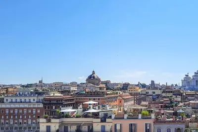 a cityscape of a city with buildings at BrandNew House on the Terrace in Rome