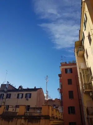 a view of the sky from between two buildings at B&B Rudy Center in Rome