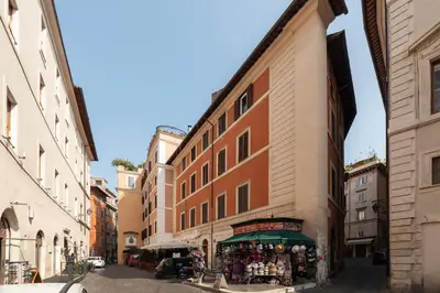 a shop in a street in a city with buildings at GuestHost - Piazza Navona Petite House in Rome