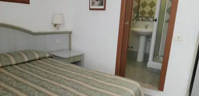 a hotel room with a bed and a sink at Gioia Guest House in Rome