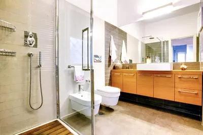a bathroom with a shower and a toilet and a sink at Lovely apartment in Rome - Casetta Mattei in Rome