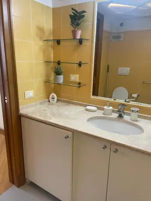 a bathroom with a sink and a mirror at Casa vacanze al 315 a San Giovanni in Rome