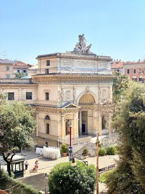 a large stone building with stairs in front of it at Upi-Up Rome Staying in Rome