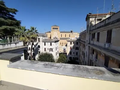 a view from the roof of a building at Il Cortile - Appartamento nel cuore di Testaccio in Rome