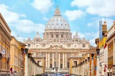 a view of the vatican building in vatican city at Baldo Family Apartment - Rome Collection in Rome