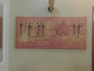 a painting of a group of people hanging on a wall at Alenic in Rome