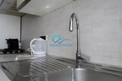 a kitchen counter with a sink and a mixer at Your Roman Retreat near San Giovanni in Rome