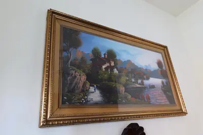 a picture of a painting on a wall at stazione trastevere\u516c\u5bd3 in Rome