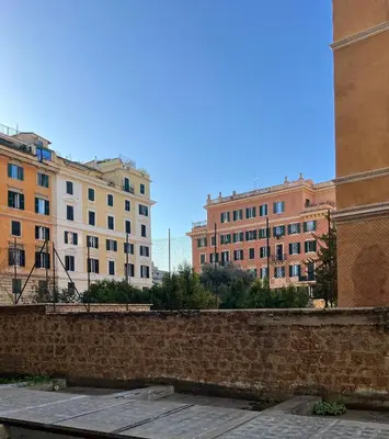 a view of some buildings from a brick wall at Sant'Angelo House in Rome