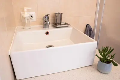 a white sink in a bathroom next to a plant at Vatican Place in Rome