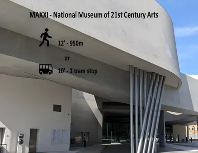 a view of the miami national museum of century arts at CASA REMO - for family, 2 bathrooms, AC, self check-in in Rome