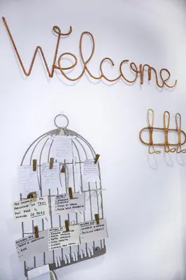 a sign with a bird cage and the word welcome at Cozy Home San Giovanni in Rome