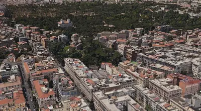 an aerial view of a city with buildings at L'Appartamento Romano in Rome