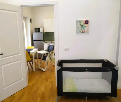 a small room with a bed in a room at Casa con Giardino - Metro A Cornelia Vaticano a sole 4 fermate in Rome
