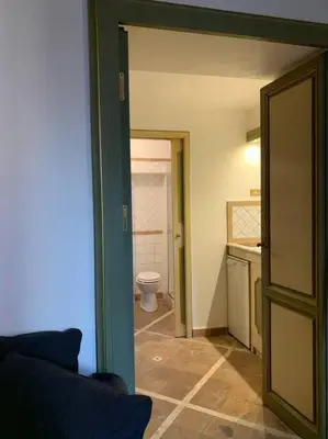 a room with a bathroom with a toilet in it at Navona Rhome in Rome