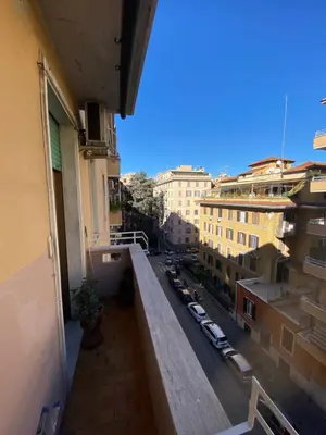 a view of a city street from a building at AURA APARTMENT in Rome