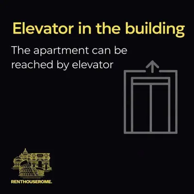 a poster of an elevator in the building at 543 Appia Avenue - Metro A by RHR in Rome