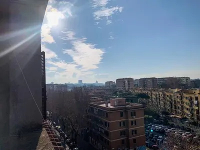 a view of a city from a building at Il Nido apartment Roma, Attico ostiense in Rome