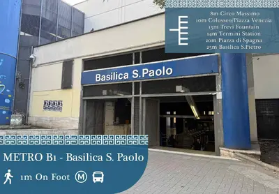 a building with a sign that reads basseinsein s padolo at Stanza da Apollo e Diana in Rome