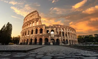 a large building with a fountain in a city at Navona cozy Loft in Rome
