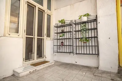 a room with a window with potted plants on a wall at Domus Pretorio in Rome