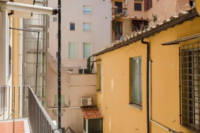 a view of an apartment building from a balcony at Giusi Trevi Apartment in Rome