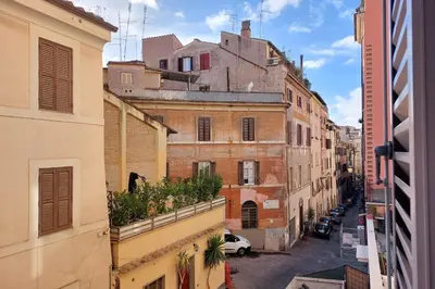 a view of an alley from a building at Cimarra Apartment in Rome