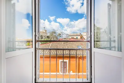 an open window with a view of a building at Trastevere Holiday in Rome