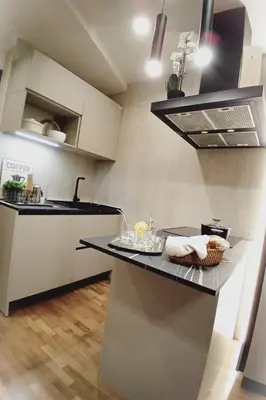 a kitchen with a counter top in a room at ad vatican luxury apartment in Rome