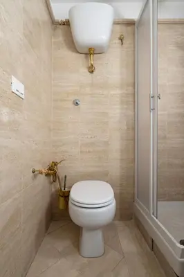a bathroom with a toilet and a shower at Star Beauty House in Rome