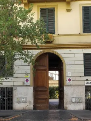 an entrance to a building with a wooden door at Domus Crescenzio - Guest House in Rome