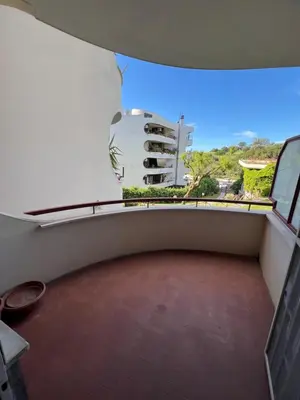 an empty balcony with a view of a building at Paki House Luxury in Rome
