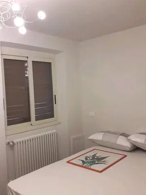 a room with a bed with a window and a bed sidx sidx sidx at Stanza in superattico, terrazzato, luminoso, accogliente, bagno privato in Rome