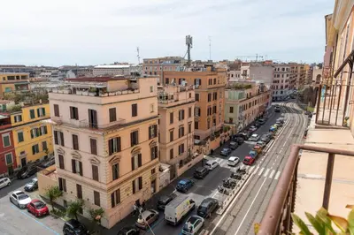 an aerial view of a city street with buildings at Boho 202 in Rome