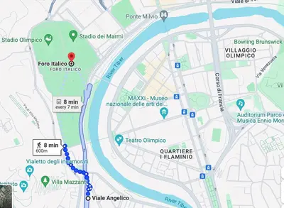 a map of the city of akureyri at Loryand near Stadio Olimpico in Rome