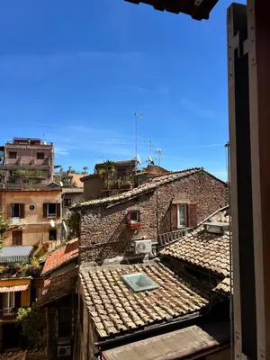 a view from the roof of a building at Trastevere al Leopardo in Rome