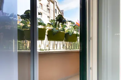 a window sill with plants on a balcony at Nextovatican Apartment in Rome