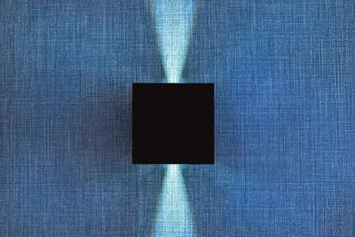a black square on a blue background at Essence Guesthouse in Rome