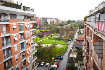 an aerial view of a city street with buildings at A Casa di Lilly in Rome