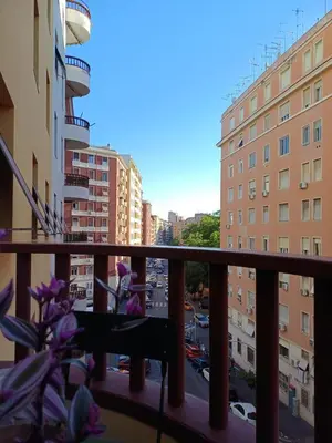 a balcony with a view of a city at Casa vacanza Brandi in Rome
