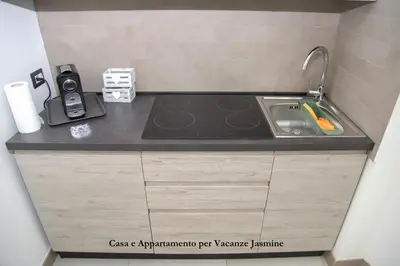 a kitchen counter with a sink in a room at Casa e Appartamento per Vacanze JASMINE in Rome
