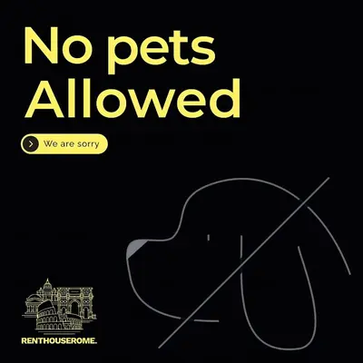 a poster of a guitar with the words no pets allowed at Sunny Monteverde Apartment - Near Trastevere by RHR in Rome