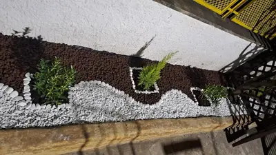 a wall with plants on top of a building at Holiday Space Roma in Rome