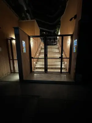 an open door to a staircase in a building at Alba White in Rome