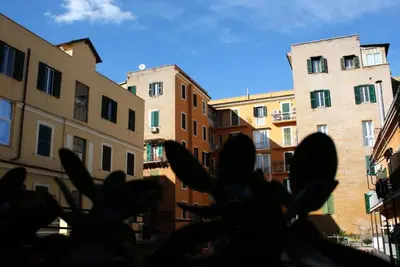 a view of some buildings in a city at Colosseo Vintage Apartment in Rome
