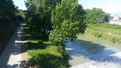 a view of a river from a bridge at Castel Bolognese in Rome