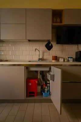 a kitchen with a sink and a counter top at CasaLetizia A Roma con piacere! in Rome