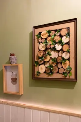 a picture of mushrooms hanging on a wall at Green house in Rome