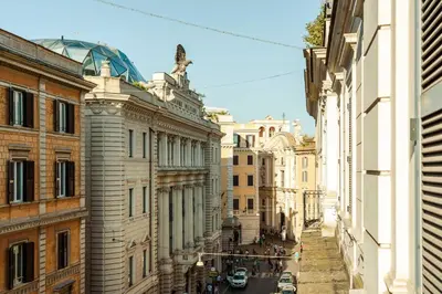 a view of a city street with buildings at Bonsignore Luxury Accomodation in Rome